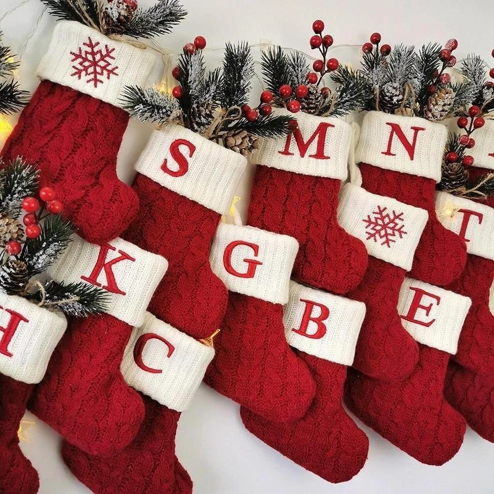 Mianzi Store North Royal Knitted Festive Stockings Home 3 Mianzi Store North Royal Knitted Festive Stockings Home