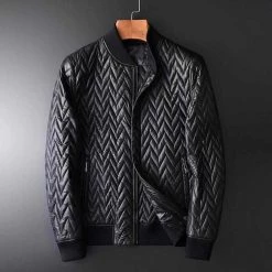 Minglu Official Store Saint Morris Weekend Leather Jacket Men's Apparels