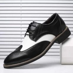 Misalwa Factory Store Men's Apparels Sky Madrid Leather Brogue Shoes