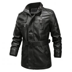 Mountainskin Official Store Sky Madrid Leather Belt Coat Men's Apparels