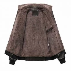 Mountainskin Official Store Men's Apparels Sky Madrid Fleece Collar Leather Jacket 11 Mountainskin Official Store Men's Apparels Sky Madrid Fleece Collar Leather Jacket