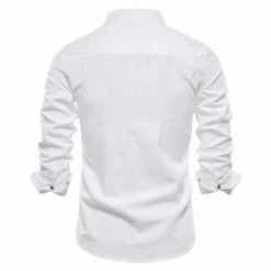 NEGIZBER Trend Store Sky Madrid Linen Long Sleeve Shirt 13 NEGIZBER Trend Store Sky Madrid Linen Long Sleeve Shirt