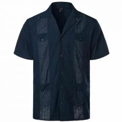 PARKLEES Official Store Sky Madrid Guayabera Shirt