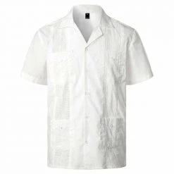 PARKLEES Official Store Sky Madrid Guayabera Shirt