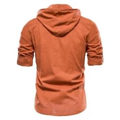 NEGIZBER Trend Store Men's Apparels Sky Madrid Hooded Linen Shirt 11 NEGIZBER Trend Store Men's Apparels Sky Madrid Hooded Linen Shirt