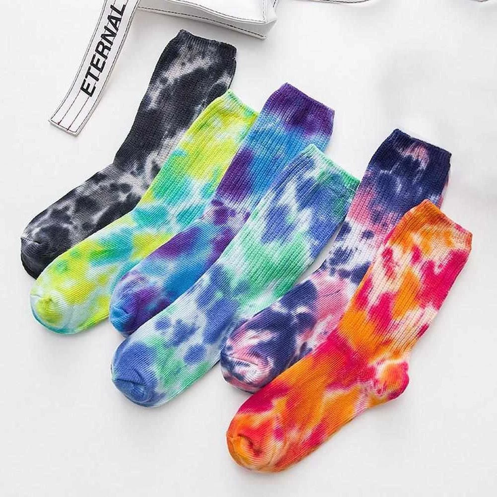 Funny Man Socks Store Men's Apparels Sky Madrid Tie-Dye Crew Socks 3 Funny Man Socks Store Men's Apparels Sky Madrid Tie-Dye Crew Socks