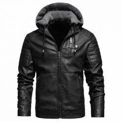 UNCO&BOROR Store North Royal Leather Fleece Hooded Jacket 9 UNCO&BOROR Store North Royal Leather Fleece Hooded Jacket