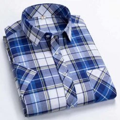 YaoMan E-Commerce Co.,Ltd. Store Saint Morris Plaid Camp Shirt