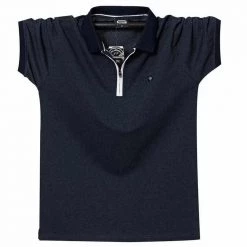 We Men's Store Men's Apparels Sky Madrid Embroidered Zip Polo Shirt