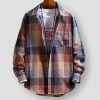 RUIHUO-Three Store North Royal Avant-Garde Plaid Shirt