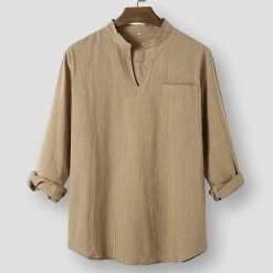 Shop911551287 Store Men's Apparels North Royal Pattaya Linen Shirt