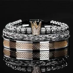 ATTYIRENA Official Store North Royal Stainless Steel Braided Bracelet