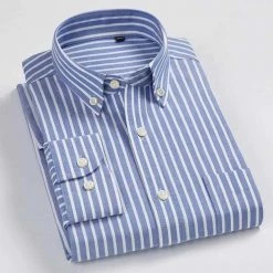 Purple Street Men's Apparels Sky Madrid Striped Button-Down Shirt