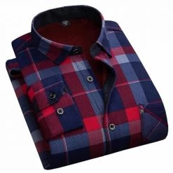 Mengyinst 888 Store North Royal Plaid Shirt