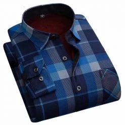 Mengyinst 888 Store North Royal Plaid Shirt