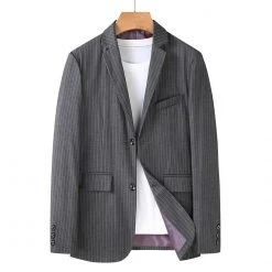 Brother Jans Official Store North Royal Striped Single-Breasted Blazer