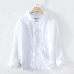 M Cotton Linen Store Saint Morris Santorini Linen Shirt Men's Apparels