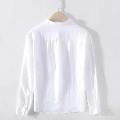 M Cotton Linen Store Saint Morris Santorini Linen Shirt Men's Apparels