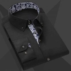 Shop412624 Store Men's Apparels North Royal Floral Long Sleeve Shirt