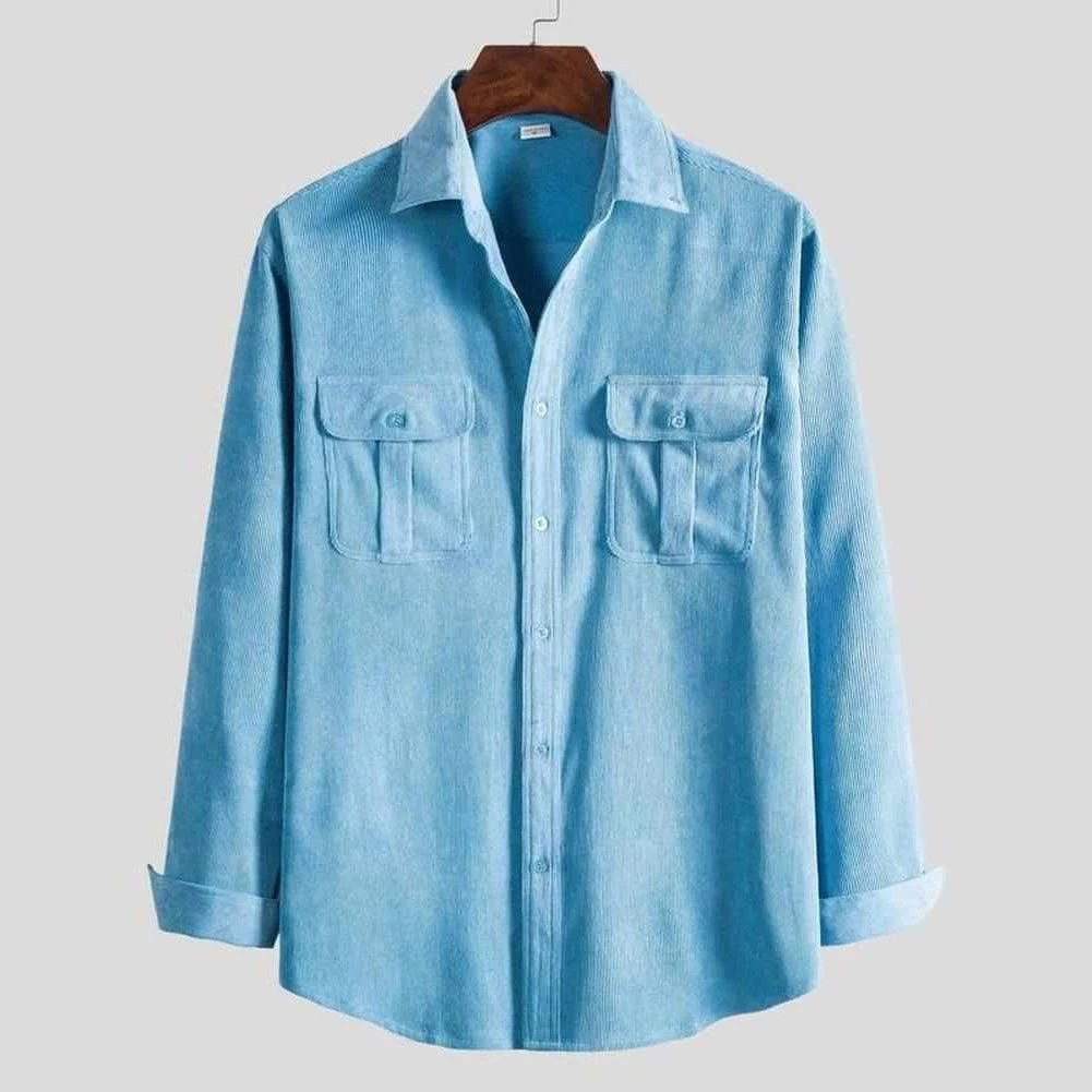 Moringcute Store Sky Madrid Dual Pocket Shirt Men's Apparels 3 Moringcute Store Sky Madrid Dual Pocket Shirt Men's Apparels