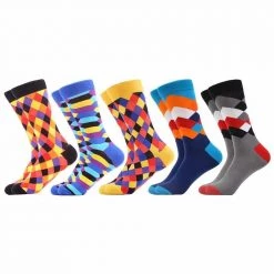 Sanzetti Official Store Saint Morris Colorful Cotton Crew Socks