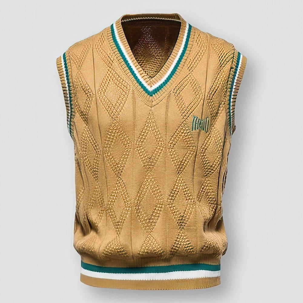 Moving Bricks Store Men's Apparels Saint Morris Cashmere Striped Vest 3 Moving Bricks Store Men's Apparels Saint Morris Cashmere Striped Vest