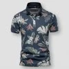 AIOPESON Official Store Men's Apparels Saint Morris Floral Polo Shirt