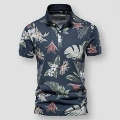AIOPESON Official Store Men's Apparels Saint Morris Floral Polo Shirt
