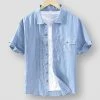 Pinecypress Official Store Saint Morris Koloa Linen Shirt Men's Apparels