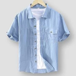 Pinecypress Official Store Saint Morris Koloa Linen Shirt Men's Apparels