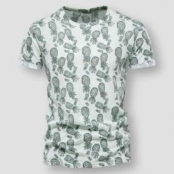 AIOPESON Official Store Saint Morris Pineapple Cotton Shirt Men's Apparels