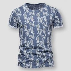 AIOPESON Official Store Saint Morris Pineapple Cotton Shirt Men's Apparels