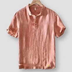 Cotton Linen Store Sky Madrid Coconut Port Linen Shirt Men's Apparels