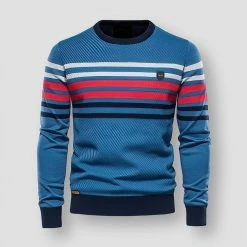 Serige Park Store Sky Madrid Homer Striped Pullover Men's Apparels