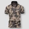 AIOPESON Official Store Men's Apparels Sky Madrid Leaf Polo Shirt