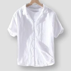 Pinecypress Official Store Sky Madrid Makaha Linen Shirt Men's Apparels