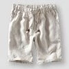 M Cotton Linen Store Men's Apparels Sky Madrid Waipahu Linen Shorts