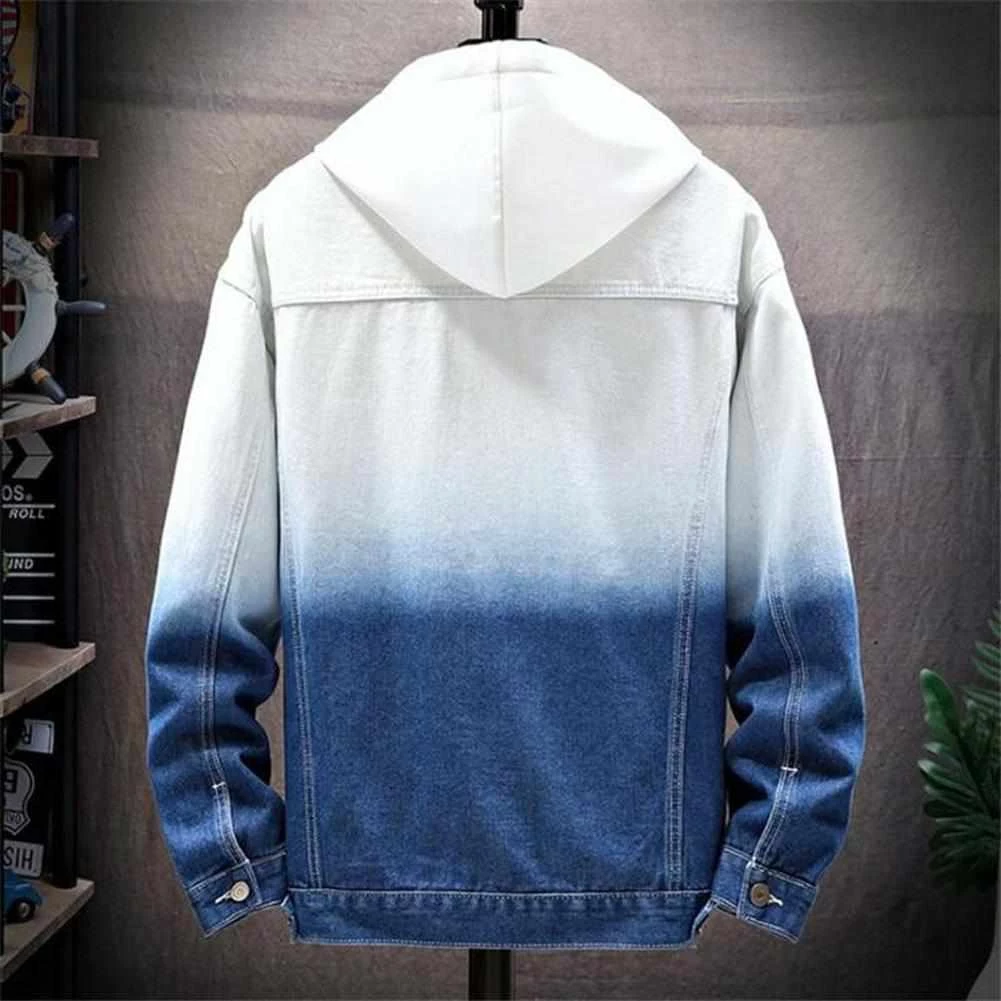 XIPENG Mens Wardrobe Store Boston Gradient Denim Jacket Men's Apparels 5 XIPENG Mens Wardrobe Store Boston Gradient Denim Jacket Men's Apparels