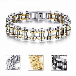 Angels Bead Store Men's Apparels Sky Madrid Stainless Steel Biker Chain Bracelet