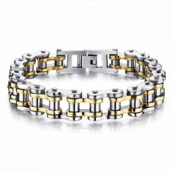 Angels Bead Store Men's Apparels Sky Madrid Stainless Steel Biker Chain Bracelet