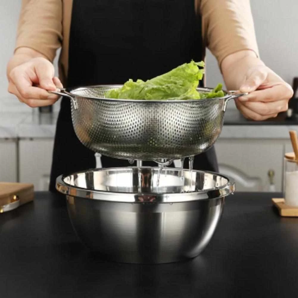 Taganov Official Store Stainless Steel Strainer With Container (2 Pieces) 3 Taganov Official Store Stainless Steel Strainer With Container (2 Pieces)