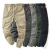 MANLUODANNI Oversea Store Drawstring Cargo Pants Men's Apparels