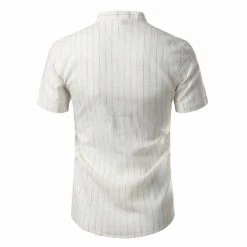 Mens Wardrobe Store Men's Apparels Sky Madrid Linen Striped Short Sleeve Shirt 11 Mens Wardrobe Store Men's Apparels Sky Madrid Linen Striped Short Sleeve Shirt