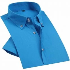 PAOLO SIRUM Official Store Sky Madrid Short Sleeve Button Down Shirt