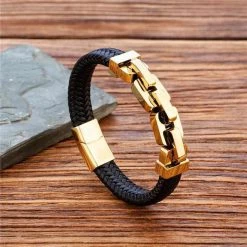 TANGYIN Official Store North Royal Leather Stainless Steel Charm Bracelet 11 TANGYIN Official Store North Royal Leather Stainless Steel Charm Bracelet