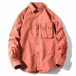 Moringcute Store Sky Madrid Long-Sleeve Safari Shirt Men's Apparels