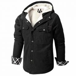 AOTEMAN Men's Factory Store Men's Apparels Sky Madrid Fleece Hooded Jacket