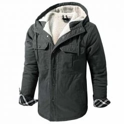 AOTEMAN Men's Factory Store Men's Apparels Sky Madrid Fleece Hooded Jacket