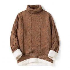 Cutting-edge Store Sky Madrid Oversized Plush Pullover Men's Apparels