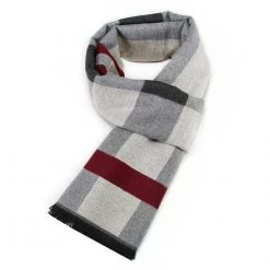 Visual Axles Store Men's Apparels Sky Madrid Plaid Cashmere Scarf